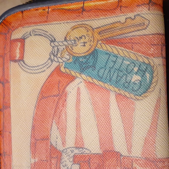 BRIGHTON LEATHER VIP WALLET HANDPAINTED EUC - Picture 14 of 15